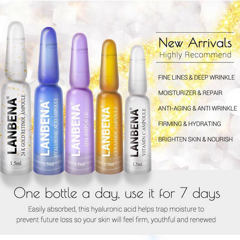 (Satuan) LANBENA SERUM 7 days Serum Vit C Ceramide 24K Q10 Hyaluronic Acid Lanbena Ampoule