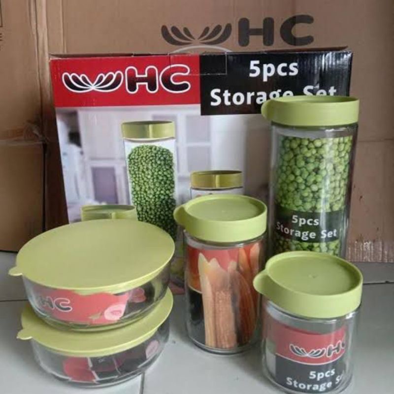 HC storage set / set toples kaca 5pcs