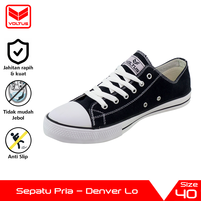 aha VOLTUS Sepatu Kasual Pria Denver Lo Intidragon Size 39 - 43 Casual Shoes VOL-9886132 Hitam