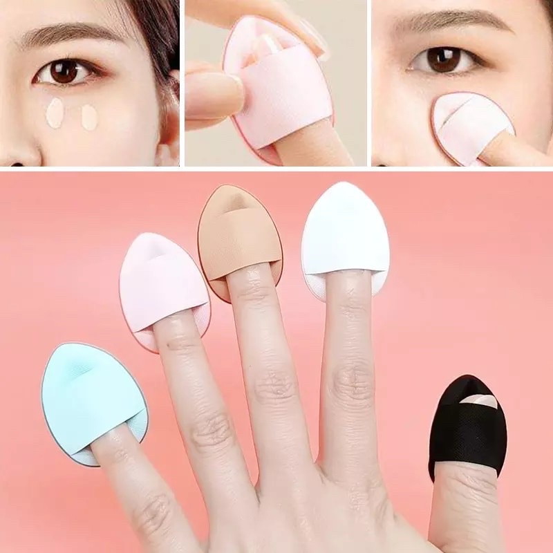 1pc Mini Size Makeup Sponge Concealer Foundation Puff Air Cosmetic Cushion Sponge Finger Makeup Dry Wet BB Cream Applicator