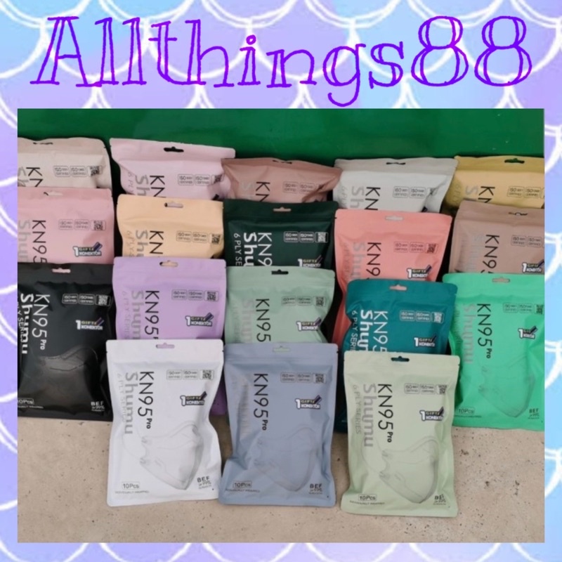 RECOMENDED KN95 SHUMU PRO 5D 6 Ply Single Pack KEMENKES 1 Pack isi 10 pcs Earloop mask free hijab strip