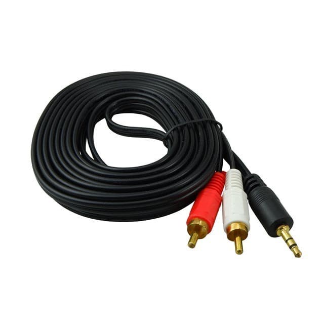 Kabel Audio 3.5mm to 2RCA (Putih, Merah) 5M