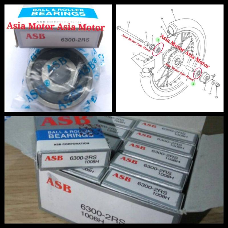 Bearing Laher Klaker Klaher Laker Roda Depan Yamaha Mio