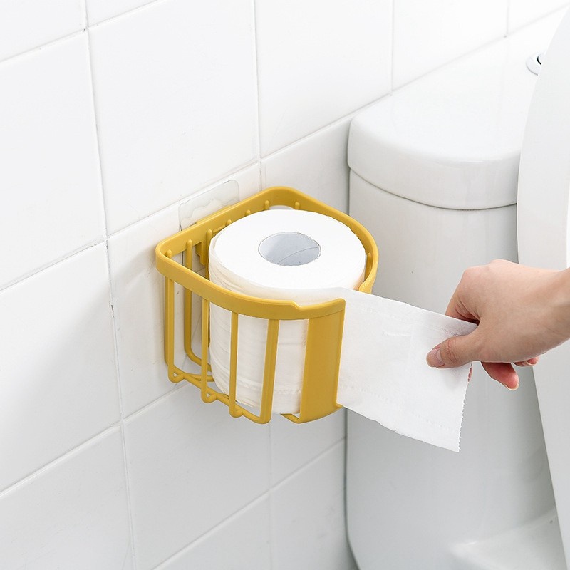 Yamata Rak Holder Multifungsi / Rak Dinding Keramik Kamar Mandi / Rak Kotak Tisu Toilet Model Tempel Dinding / Rak Gantung Tanpa Bor