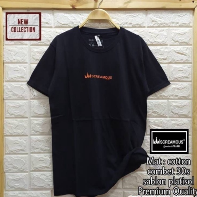 KAOS SCREAMOUS DISTRO PREMIUM / KAOS PRIA SCREAMOUS / SCREAMOUS KUNING TSHIRT SCREAMOUS