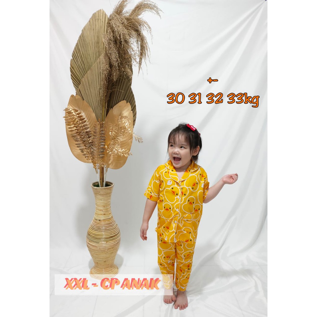 Piyama Couple Ibu Dan Anak Pakaian Baju Tidur Pajamas Katun Deluxe Bebek Kwek Kwek