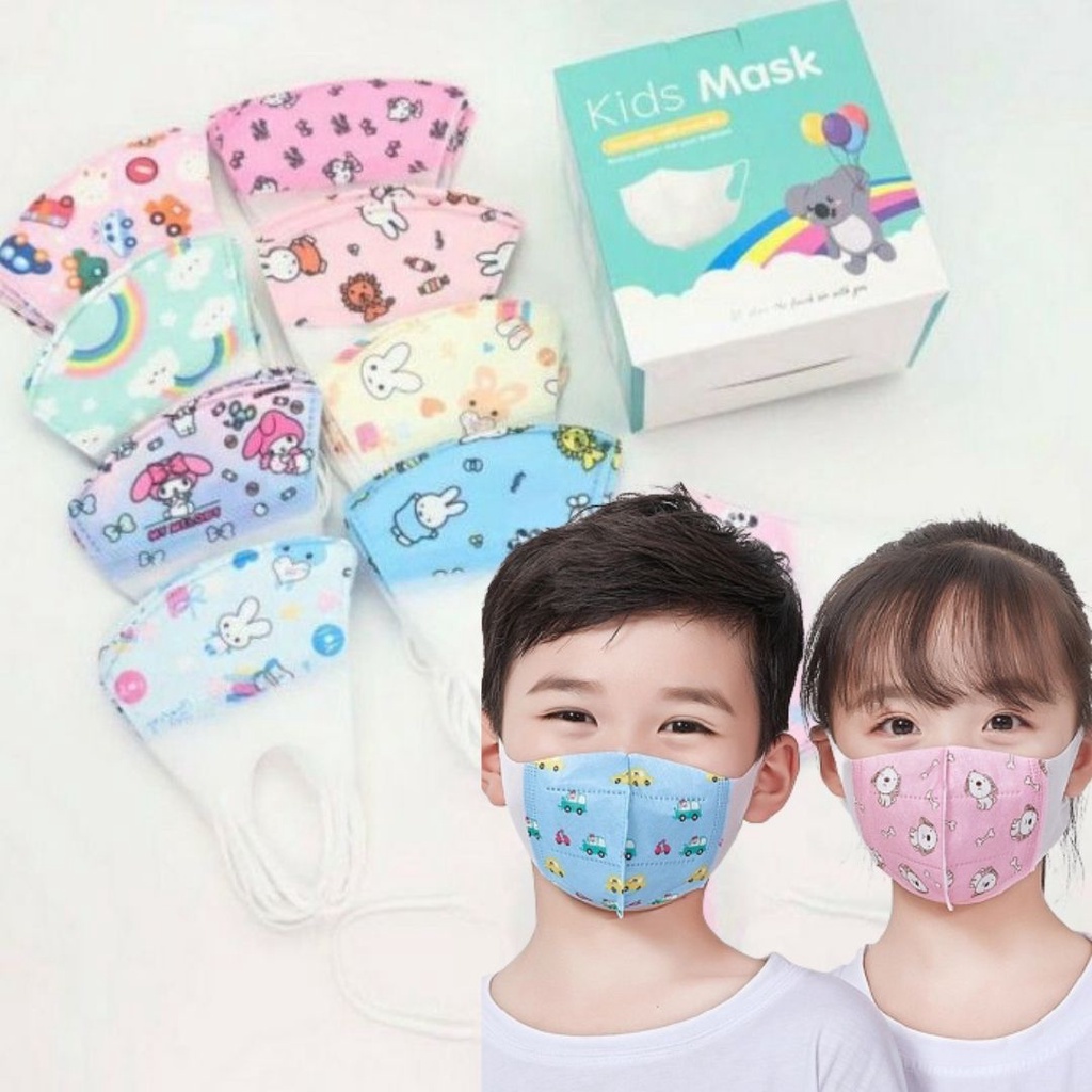 Masker Duckbill Anak KN95 Motif / Masker Anak 3Ply KN95 / Surgical Mask Duckbill / Masker Kids KN95