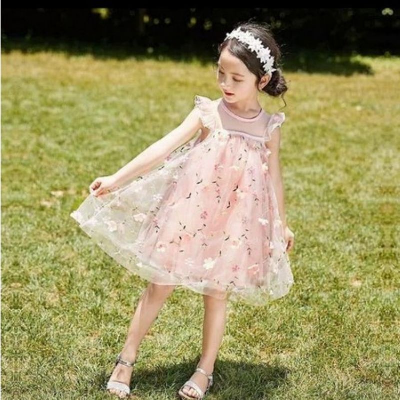 1-8TH DRESS ANAK PESTA FLUFFY MERMAID / GAUN PESTA ANAK PEREMPUAN