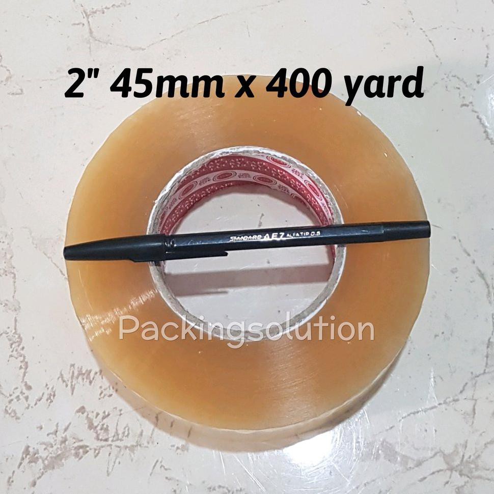 

Lakban bening solatip bening 2 inch 400 yard lucky tape