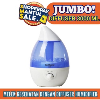 BINTANA Taffware Classic Drop 6 in 1 Ultrasonic Air Humidifier Aromatherapy Oil Diffuser 3L