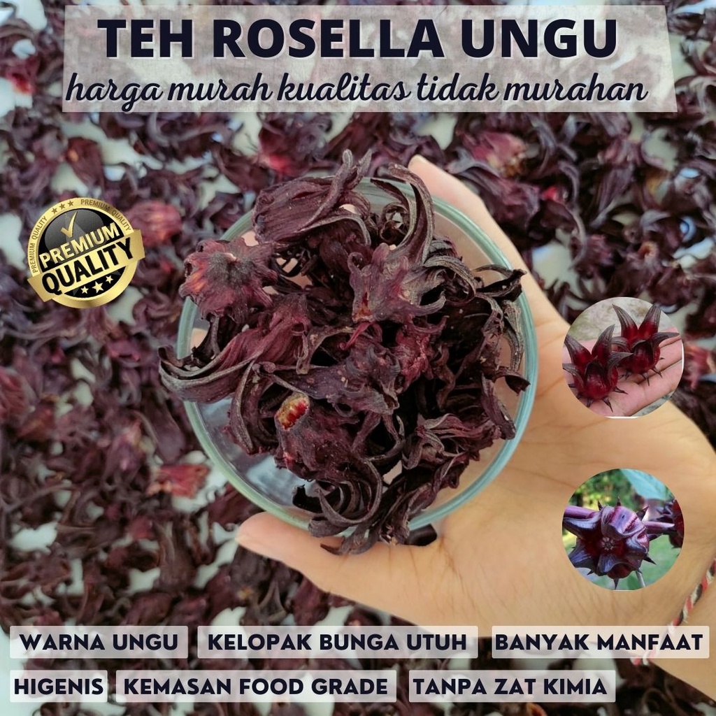 

rosella ungu kering preium 1kg