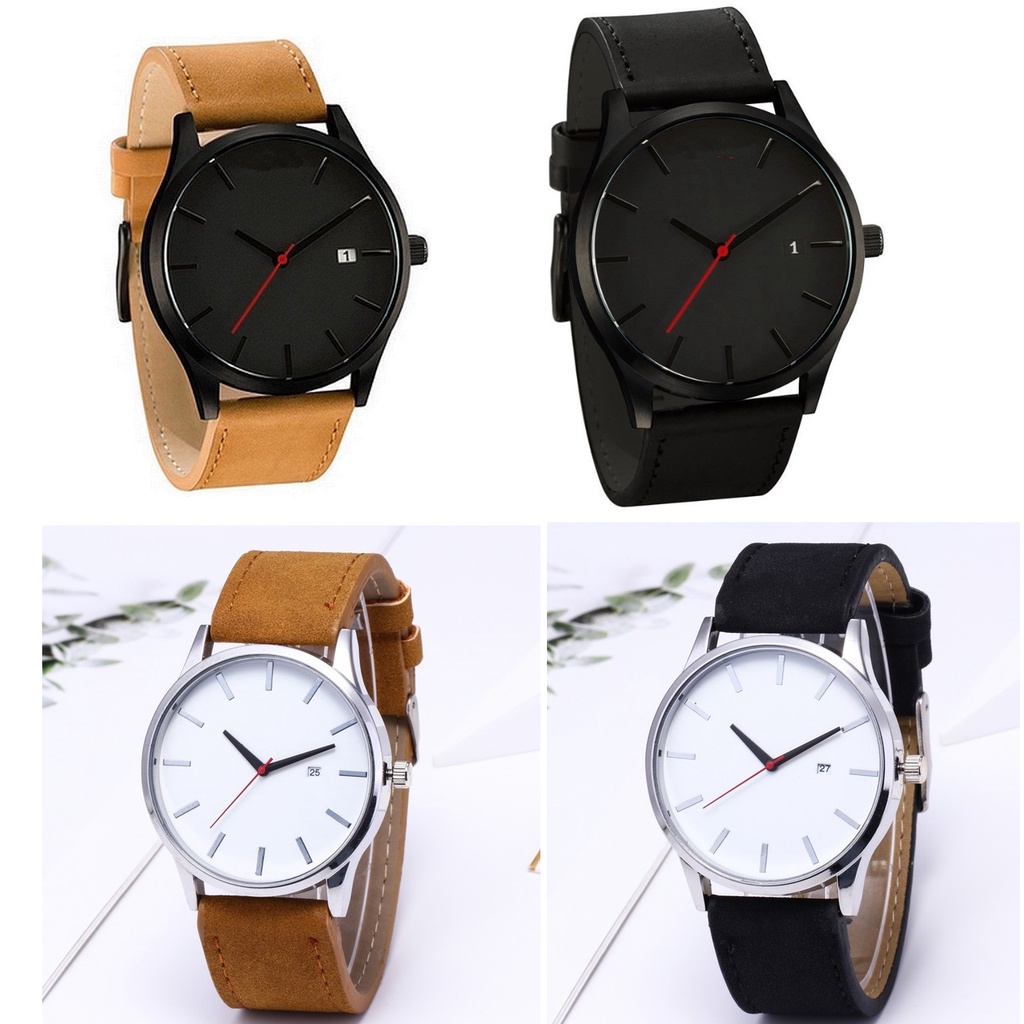 Jam Tangan MILENIAL ada Tanggal kalender Casual Korea Fashion Watch Pria Wanita Unisex