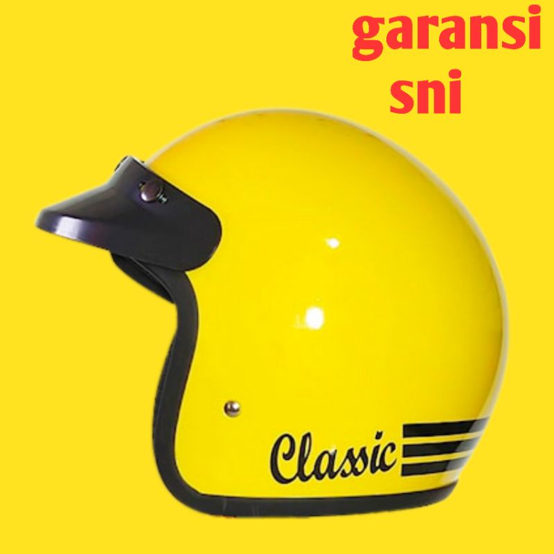 helm bogo classik classic retro dewasa pria wanita tanpa kaca SNI