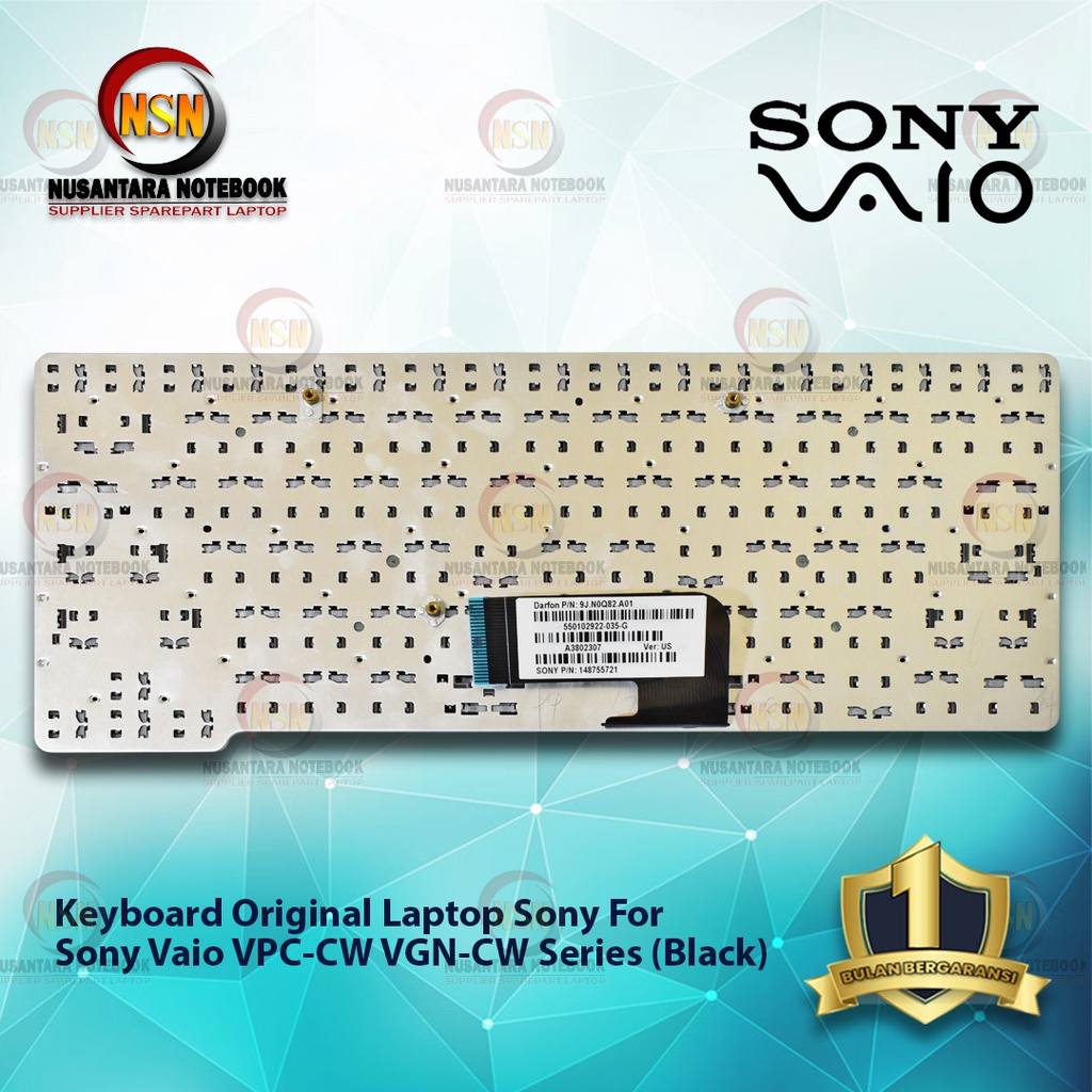 Keyboard Laptop Sony Vaio VPC-CW VGN-CW Series - Black