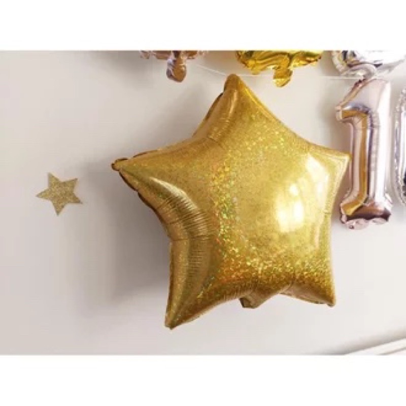 balon foil bintang star gold 40cm besar balon foil dekorasi pesta bintang decoration party