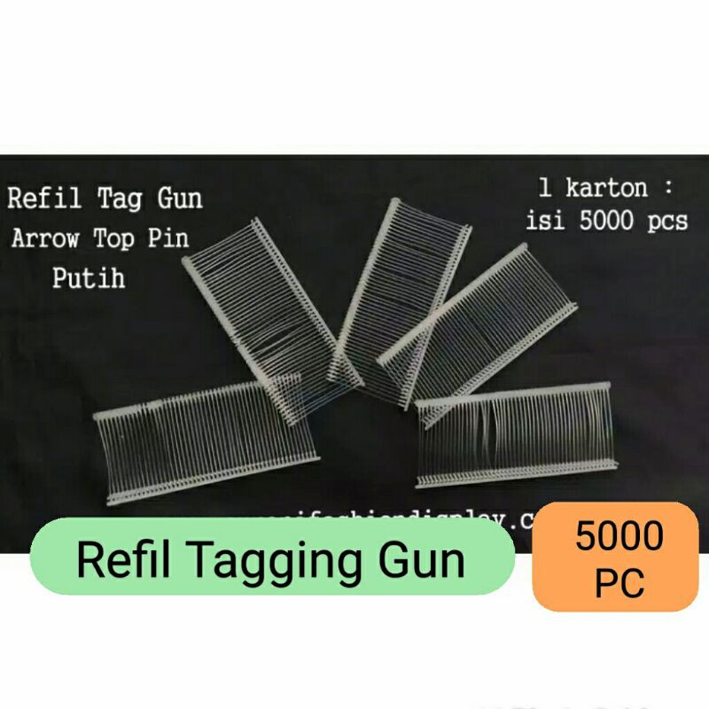 Refill Isi Ulang Tag Gun Tembakan Label Arrow Top Pin Putih