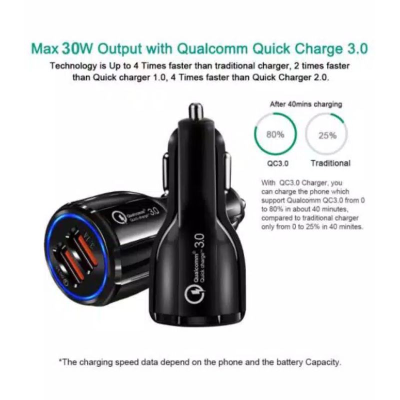 Joyseus Q1 Car Charger QC 3.0 Dual USB - charger mobil