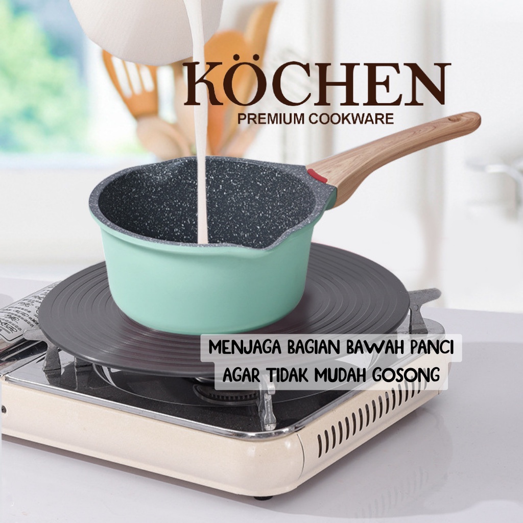 MYKOCHEN.INA Tray Plate 28cm Kochen Tatakan Kompor Plat Panci Alas Anti Gosong Anti Hitam Cemong Defrosting Defrost Makanan Alumunium Pelindung Bawah Wajan