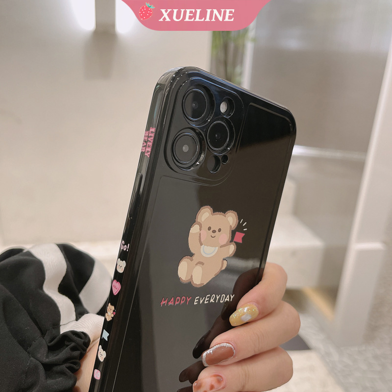 Soft Case Silikon Tpu Motif Kartun Beruang Untuk Iphone 7 8 Plus 7 8 Se X Xs Xr Max 11 12 Pro Max Xueling