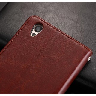 Casing Leather Kulit F   LIP COVER WALLET OPPO F3 A77/ F1S