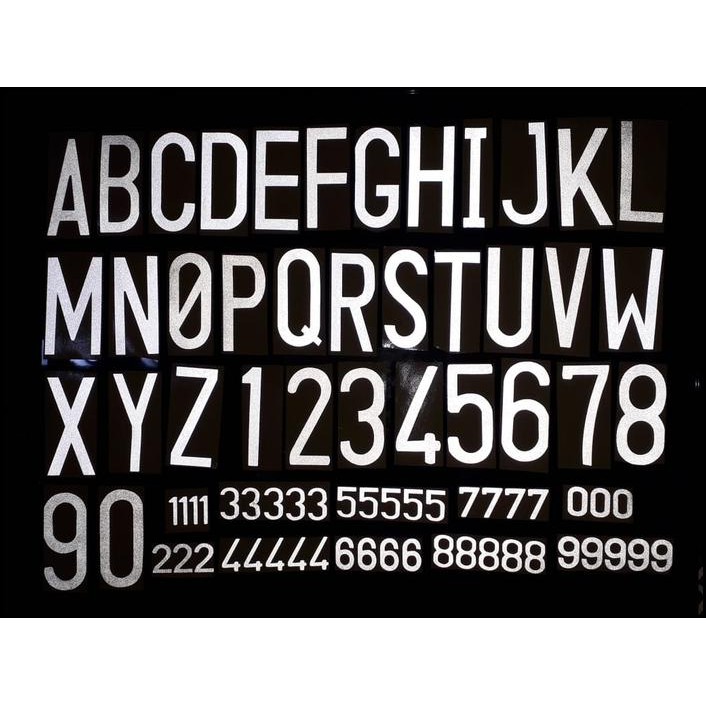 Stiker Plat Nomor Mobil (Font Standar Samsat)