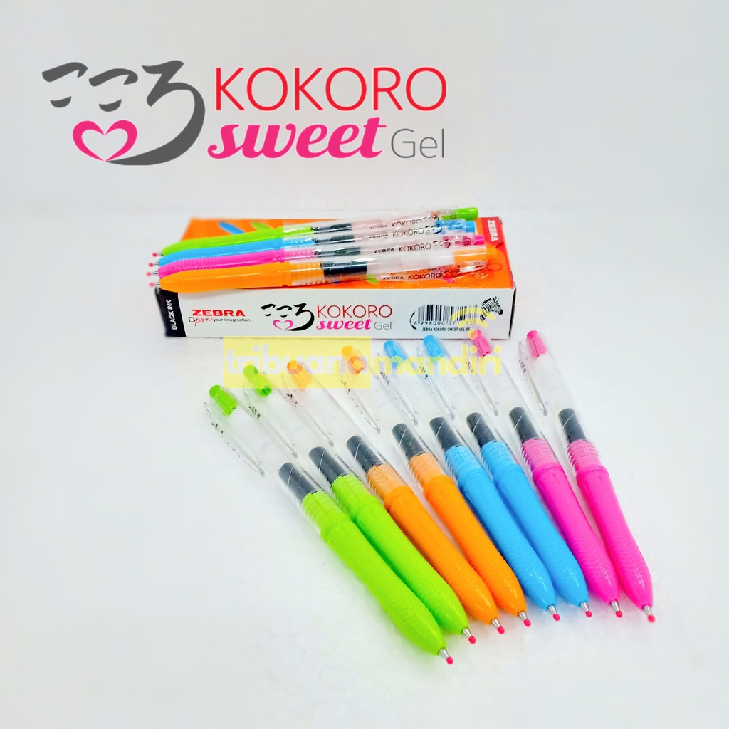 Jual Pulpen Gel Kokoro Sweet Zebra Colours - 0.5 mm Indonesia|Shopee