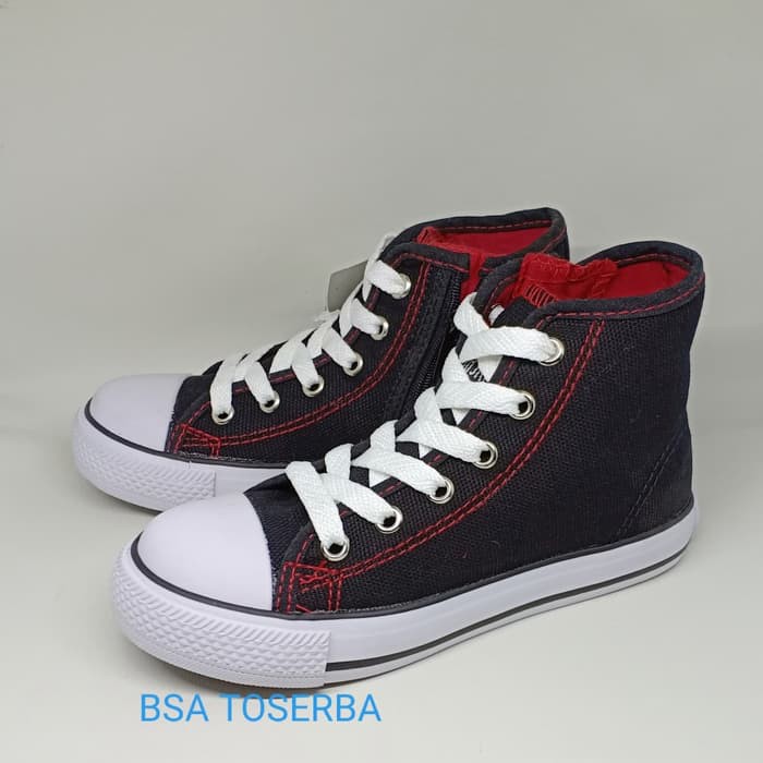 sepatu sekolah nb new basket 338 hc black/white/red