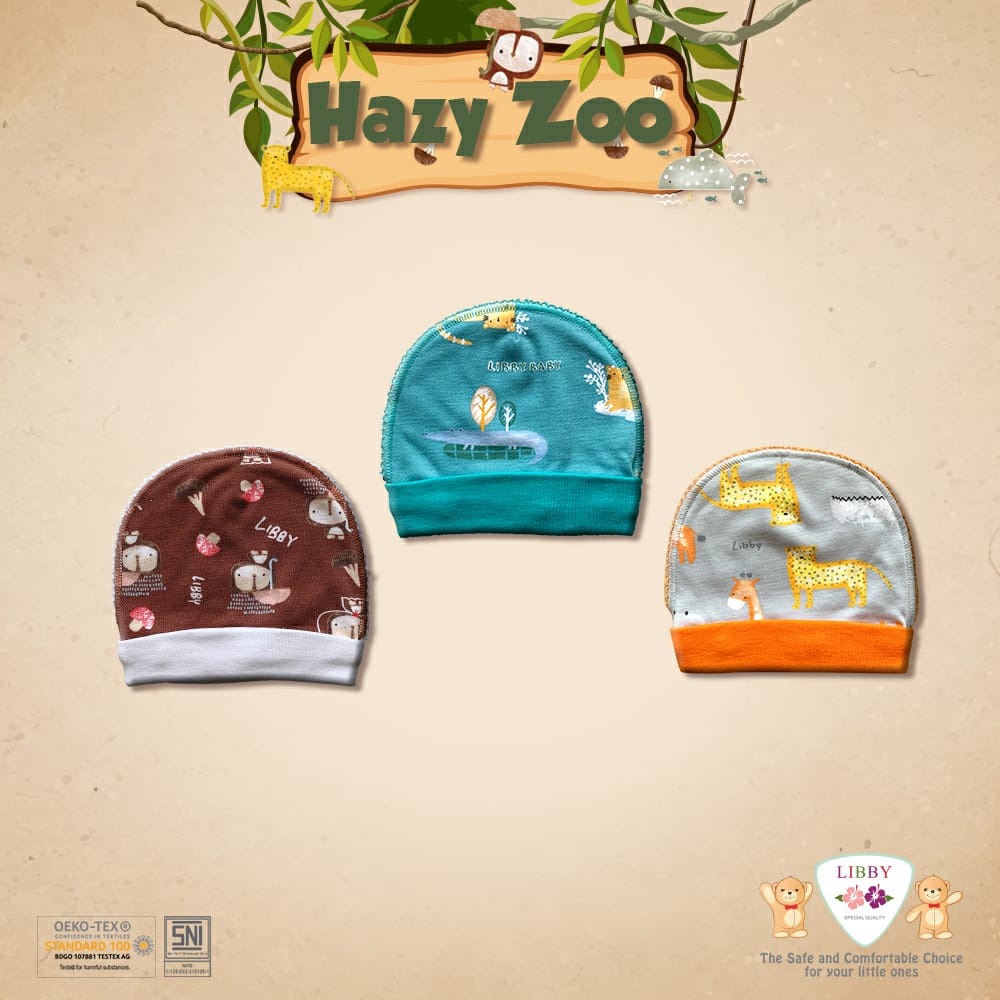 Libby 3set topi kupluk New born