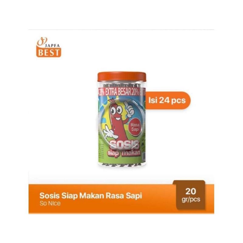 

SO NICE Sosis Siap Makan Sapi 480 g