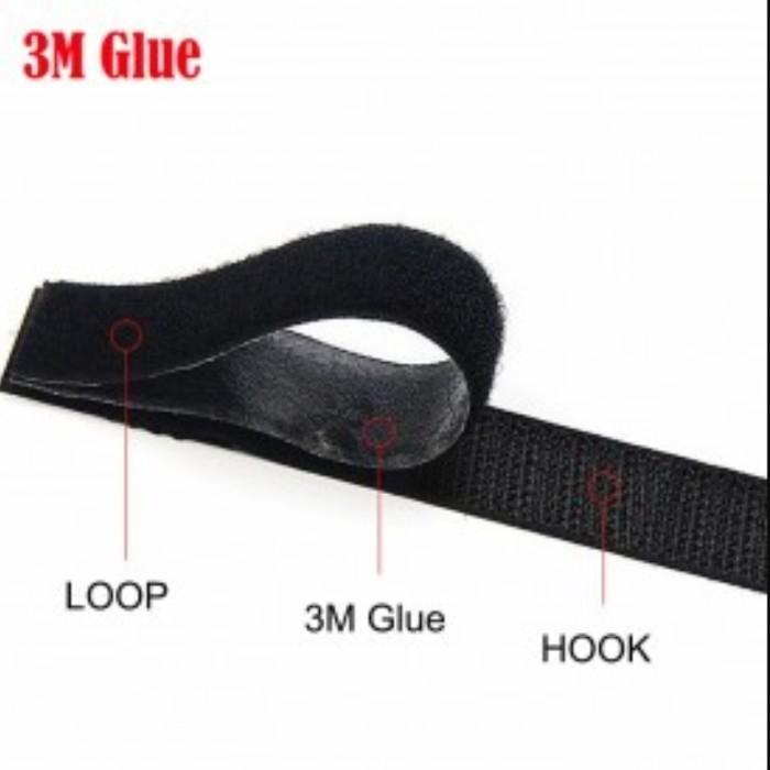 

Holder | 3M Velcro Hook Loop - Kasar Dan Halus - Perekat 3M Cord Holder