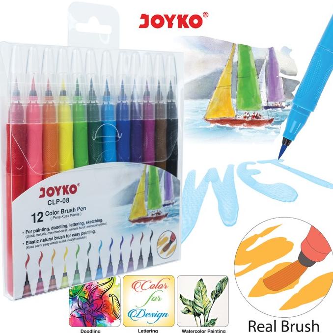 

PROMO Color Brush Pen Pena Kuas Warna Joyko CLP-08 12 Warna Color/PULPEN GEL/PULPEN LUCU/PULPEN 1 PACK/PENSIL WARNA/PENSIL 2B/PENGHAPUS JOYKO/PENGHAPUS LUCU/RAUTAN PENSIL PUTAR/RAUTAN ELEKTRIK/SPIDOL WARNA/SPIDOL PERMANEN/SPIDOL WHITEBOARD/CORRECTION TAPE