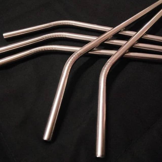 Sedotan stainless Steel stainless straw lurus dan bengkok