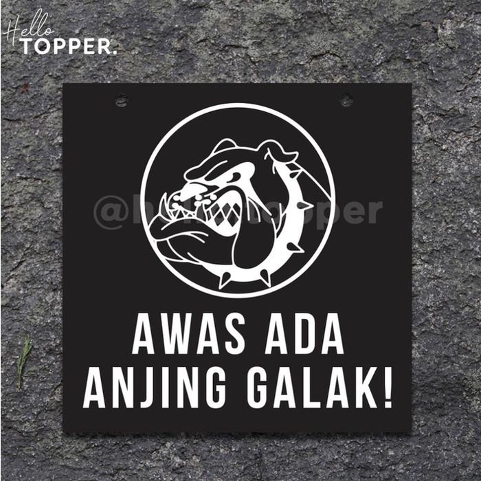 

Paper | Sign Label Awas Anjing Galak Akrilik | Acrylic Sign Uv Printed Murah Baru