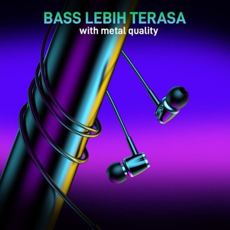 [V206] Headset Extra Bass With Microphone Earphone Dynamic Bass By Veger