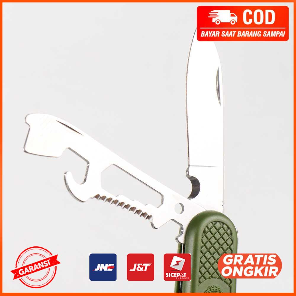 Outdoor Sendok Garpu Pisau Lipat Multitool Stainless Steel SV4