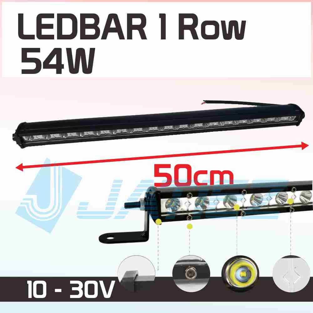 LED Cree 54w Light bar - LED Offroad 54 watt - Led Cree Slim single row