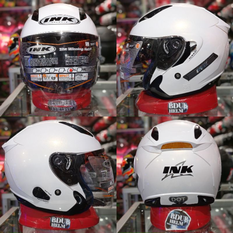 Helm INK METRO 2 Solid polos 2 visor original 100% original SNI-DOT-Original metro white