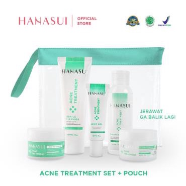 (PAKET) ^ KYRA ^ Hanasui Acne Treatment Series Skin Care Set Paket Skincare