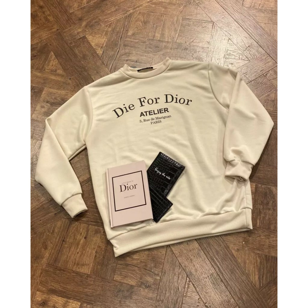 DIE FOR DIIOR SWEATER WANITA - ATASAN TEBAL KEKINIAN TERLARIS