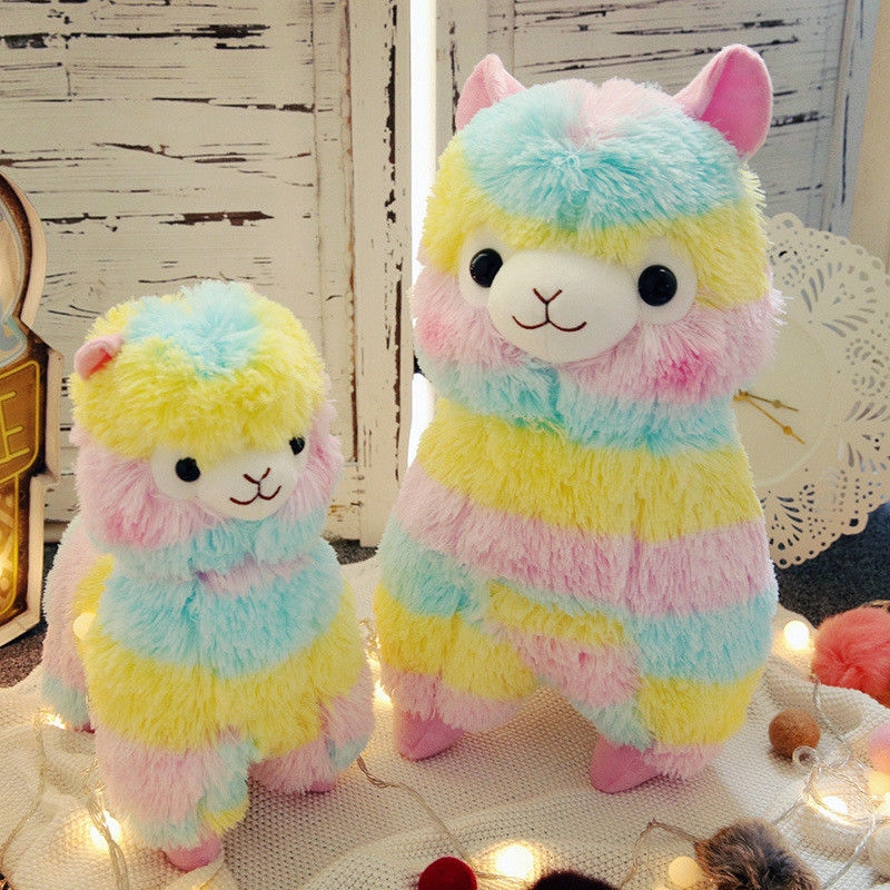 giant rainbow llama plush