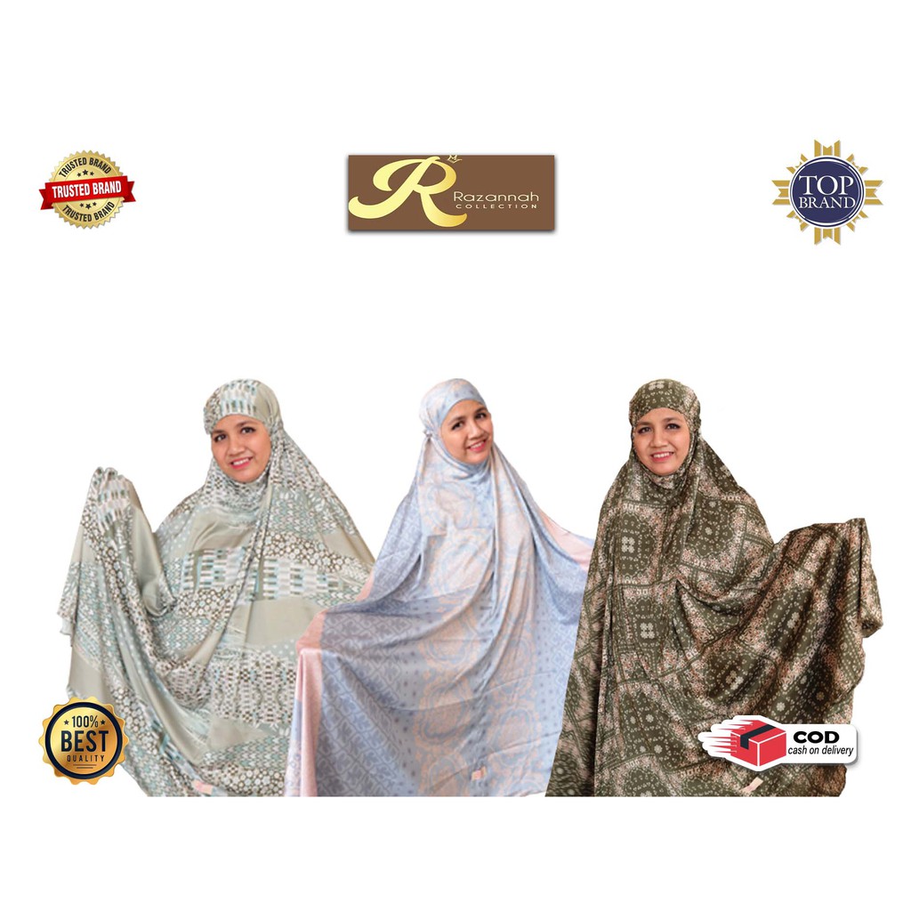 Mukena SILK motif/Mukena SILK/Mukena Travel/Mukena Razannah