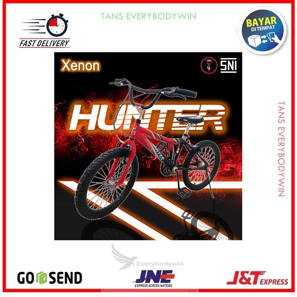 SEPEDA ANAK BMX 18 INCH VELG ALLOY KUALITAS PREMIUM HUNTER TIPE XENON