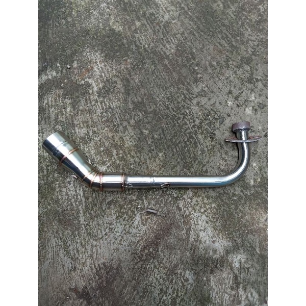 leher knalpot Mio sporty smile Mio soul karbu Inlet 38 mm dan 50 mm