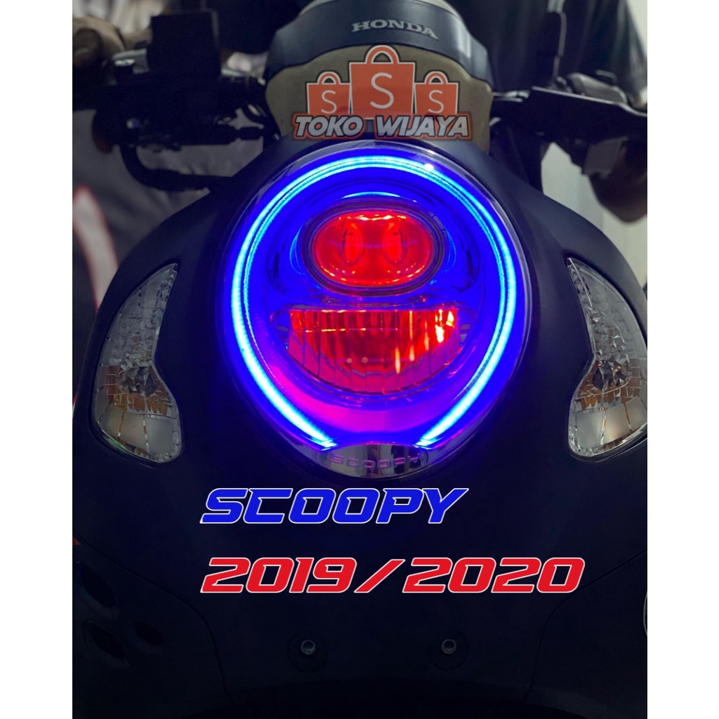 SEPAKET LAMPU LED ALIS UK 60CM ALL SCOOPY GRATIS DEMON EYES BERKUALITAS BAGUS FREE STICKER DAN KARDUS