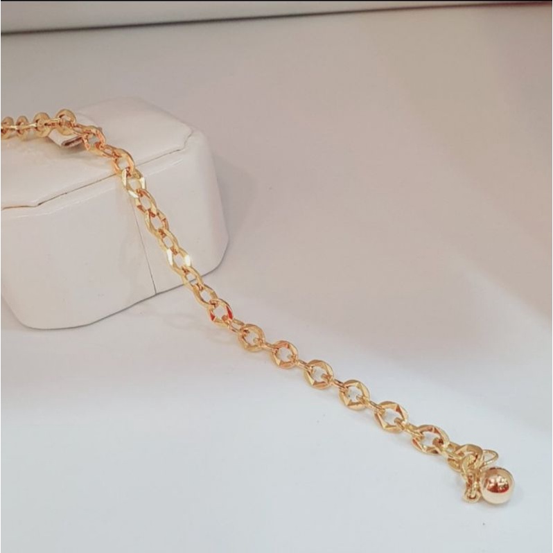 gelang model nori emas asli kadar 375