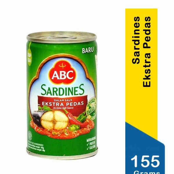 

Gg1Hh Sardines Abc Extra Pedas / Sarden 155 Gr Kaleng s1Gkk