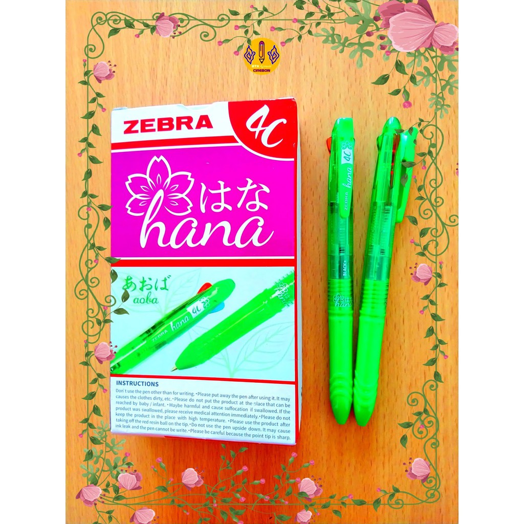 

Pulpen Cetrek 4 Warna Zebra Hana 4C S.Gel Retrack Hijau