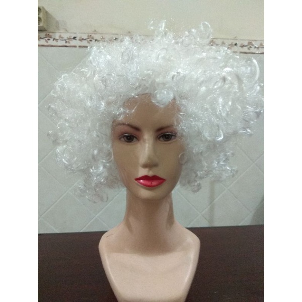 wig rambut kribo warna warni badut