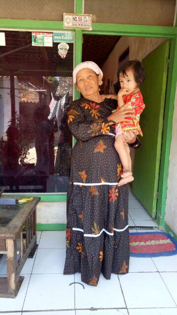 Ms Gamis Batik Sriwedari Maxi Super Jumbo Xxxxl Ld 128c. Bumil/busui Katun Sogan