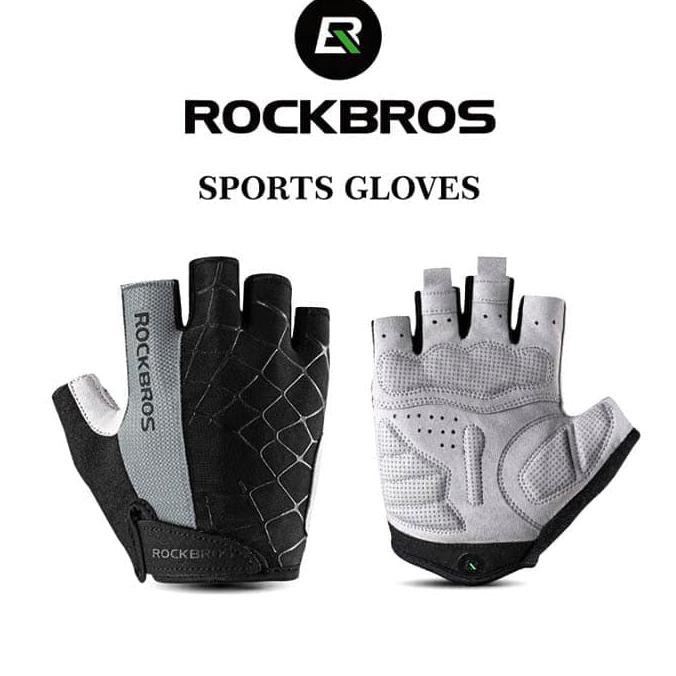 ROCKBROS S109GR Sarung Tangan Sepeda Bike Glove Half Finger